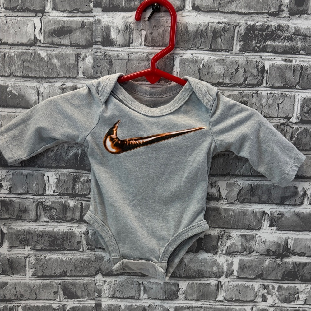 Nike‎ Gray Long Sleeve Baby onesie